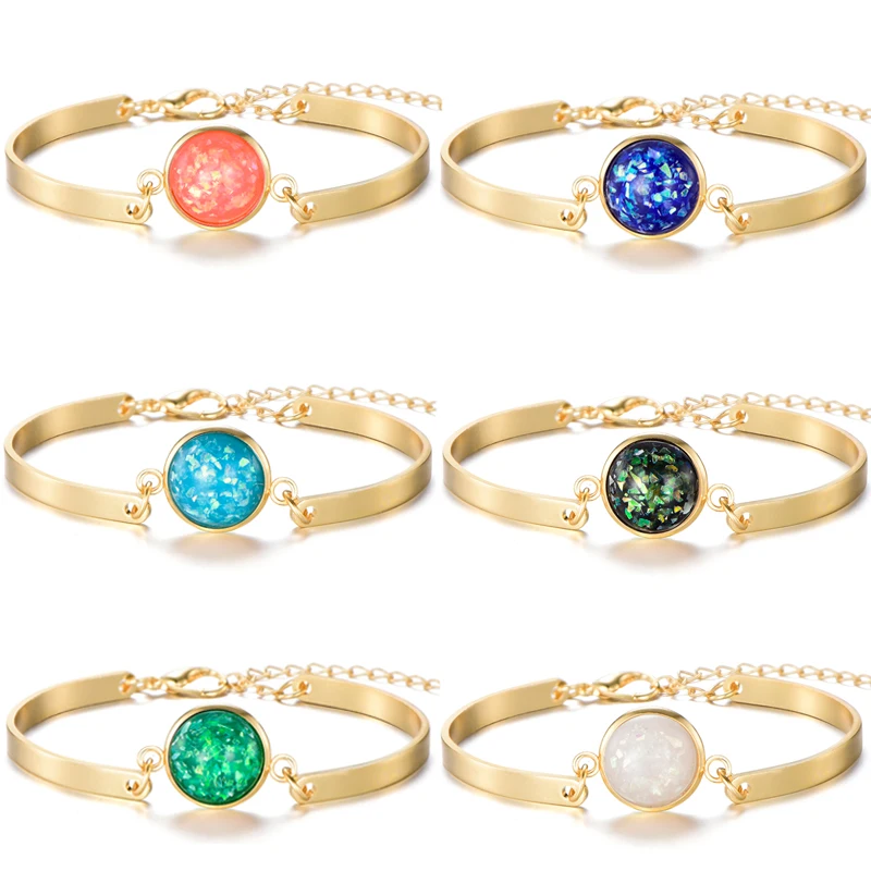 Octbyna простой золотистый брендовый браслет и для женщин Регулируемый