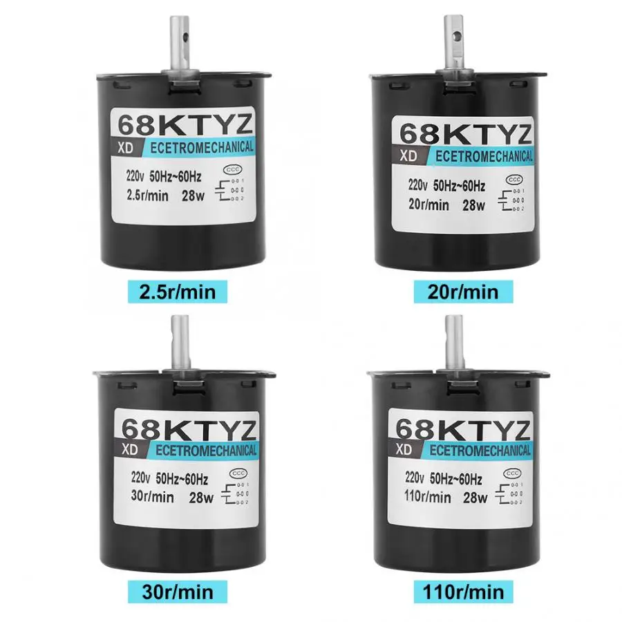 Синхронный редукторный двигатель с постоянным магнитом 68KTYZ переменный ток 2 5 В 28
