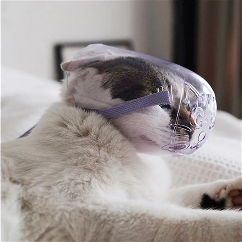 

Breathable Cat Muzzle Anti-bite Grooming Mask Adjustable Pet Kitten Mouth Mask Cover For Bathing Cleaning Supplie