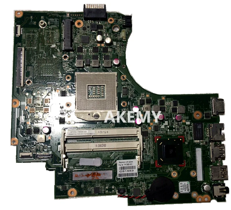 

747262-501 747262-001 motherboard for HP Touchsmart 15-d / 14-P laptop mainboard HD4000 HM76 s989 100% Tested before shipping