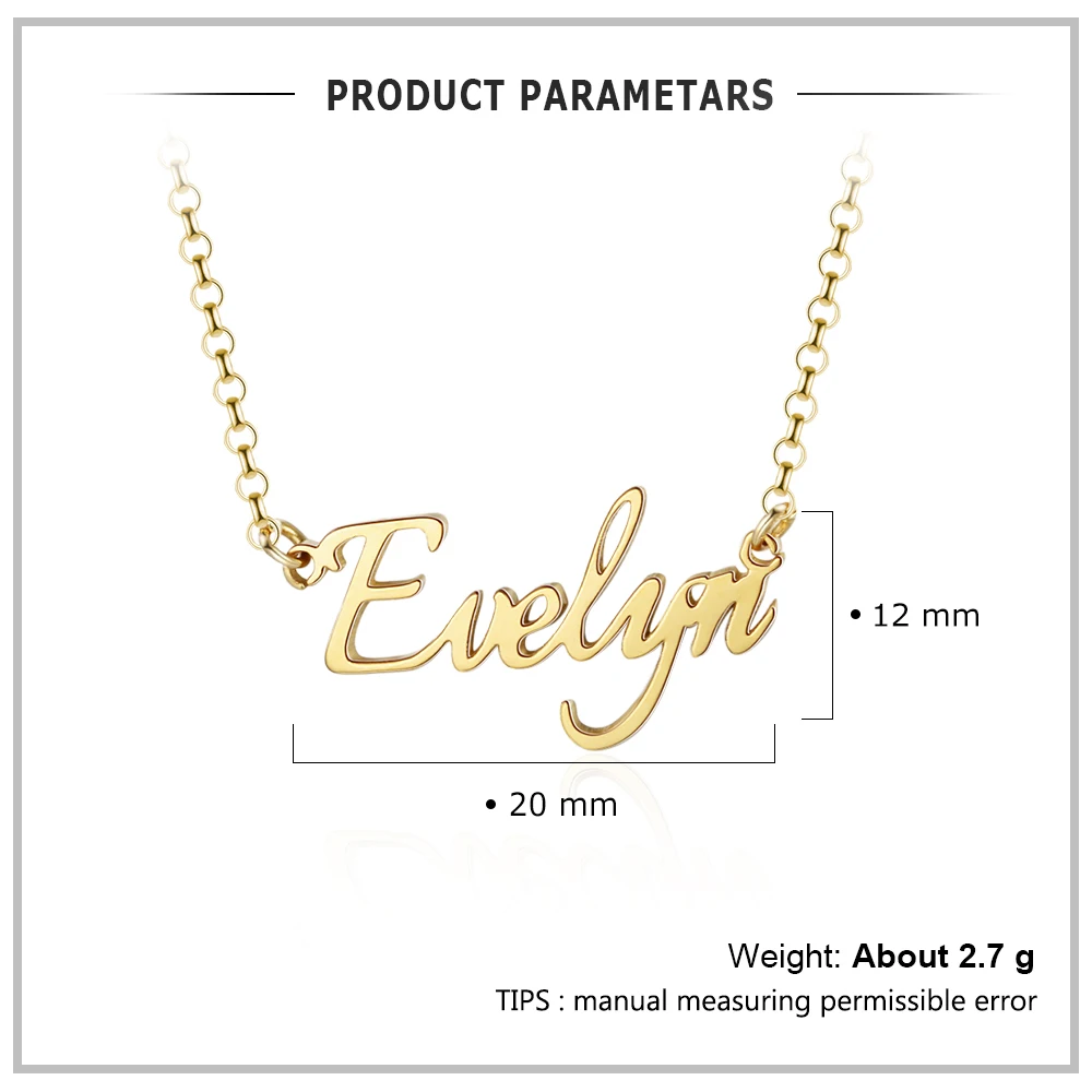 Пользовательское имя модное ожерелье с подвеской персонализированное надписью