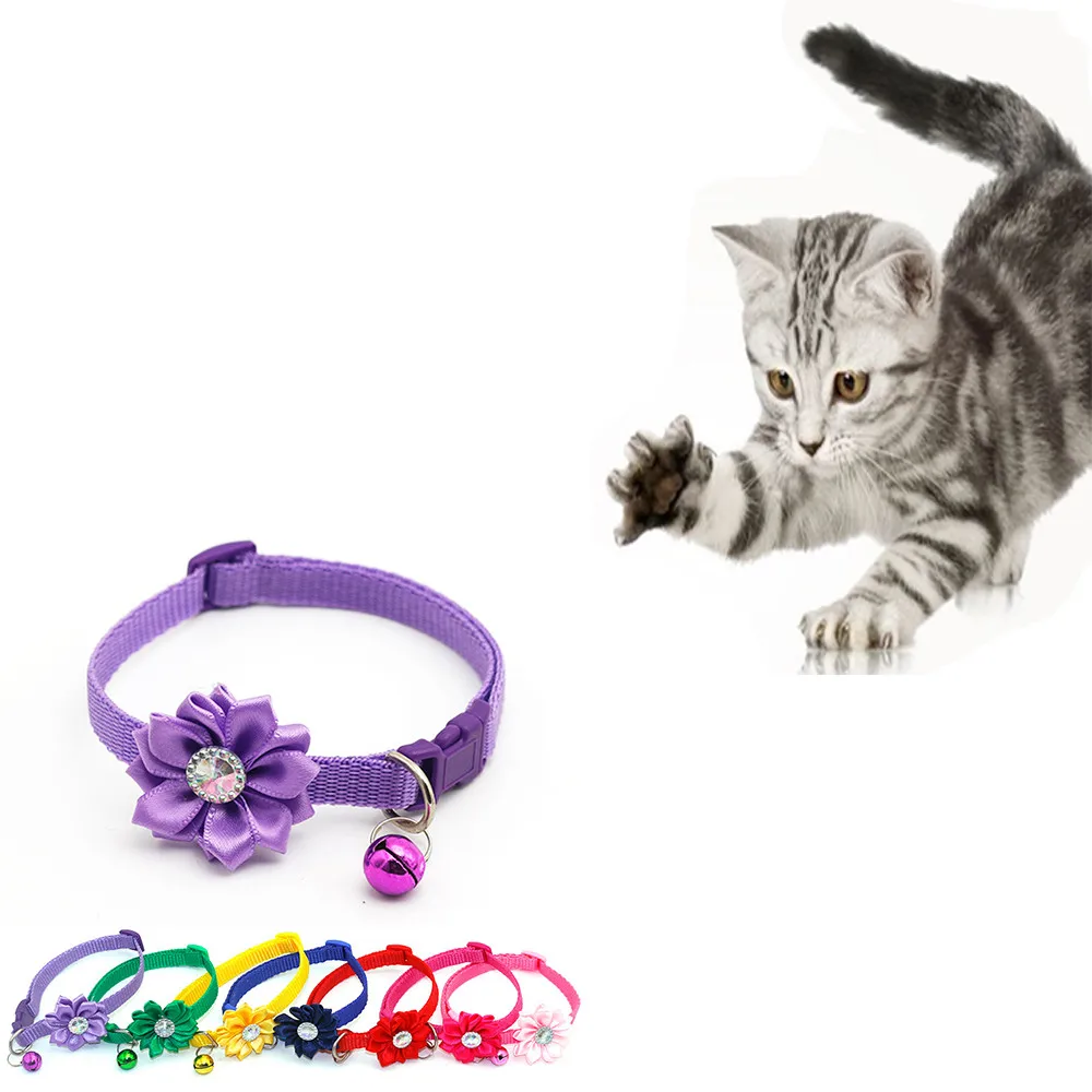 Ошейник для кошек 1 шт. цветочный кольцевой ошейник собак и Регулируемая простая