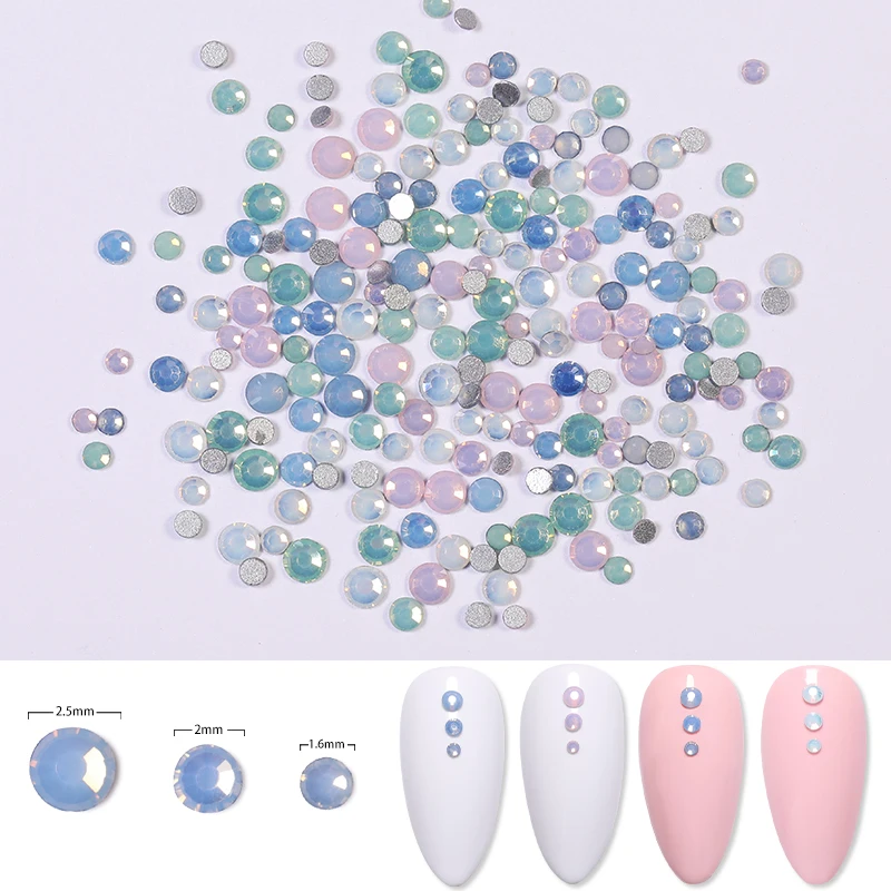 1g 3D ногтей опал стразы Многоразмерные х Смешанные блестящие Шпильки Красочные