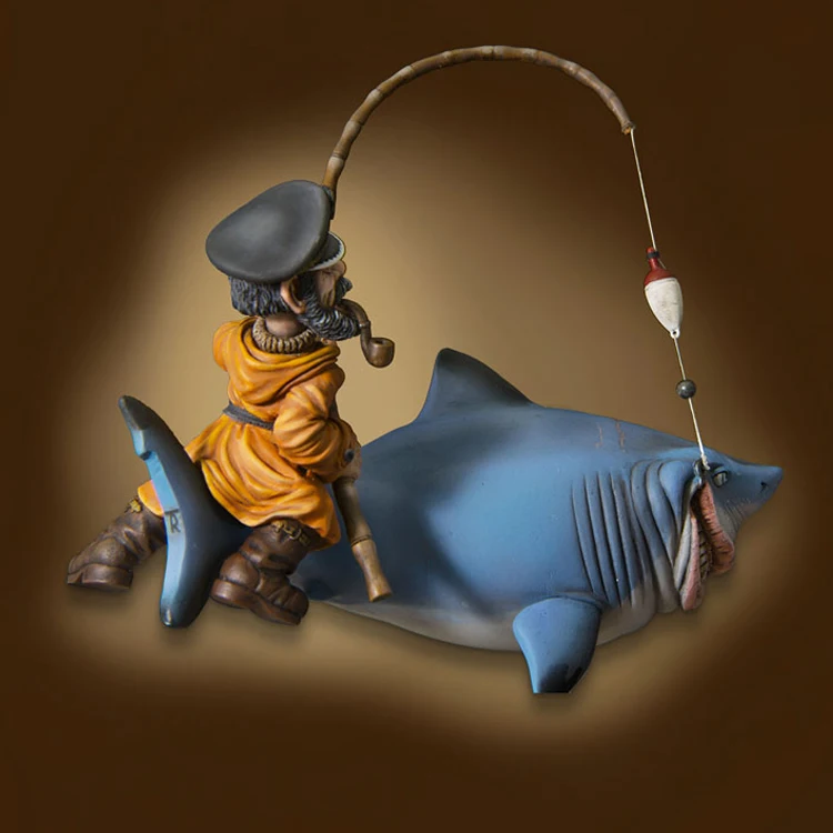 1/32 54 мм SEA WOLF фигурка модели из смолы GK несобранный и Неокрашенный