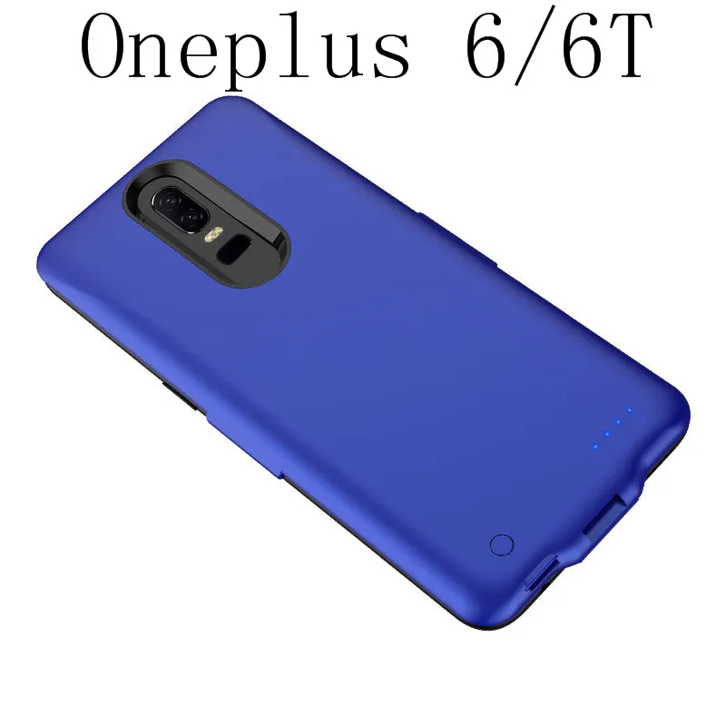 Чехол для телефона Oneplus 7 7 Pro 5000 мАч тонкая батарея зарядное устройство чехол для Oneplus 6 6T 1+ 7 резервная батарея зарядное устройство чехол для зарядки - Цвет: Oneplus 6-Blue