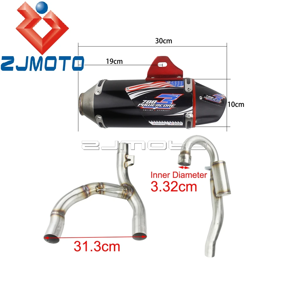 Мотоцикл грязи велосипед выхлопная труба глушителя системы для Honda CRF150F CRF230F 2003- эндуро Мотокросс выхлопной трубы глушителя