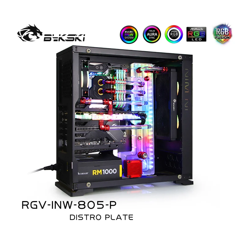 Bykski RGV INW 805 P доски для водных путей In Win чехол Intel CPU Water Block & Single GPU Building|Кулеры и