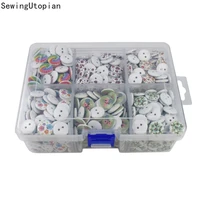900pcs mixed flower 2 holes wood buttons scrapbooking clothing accessories 15mm sewing handmake painted flower craft