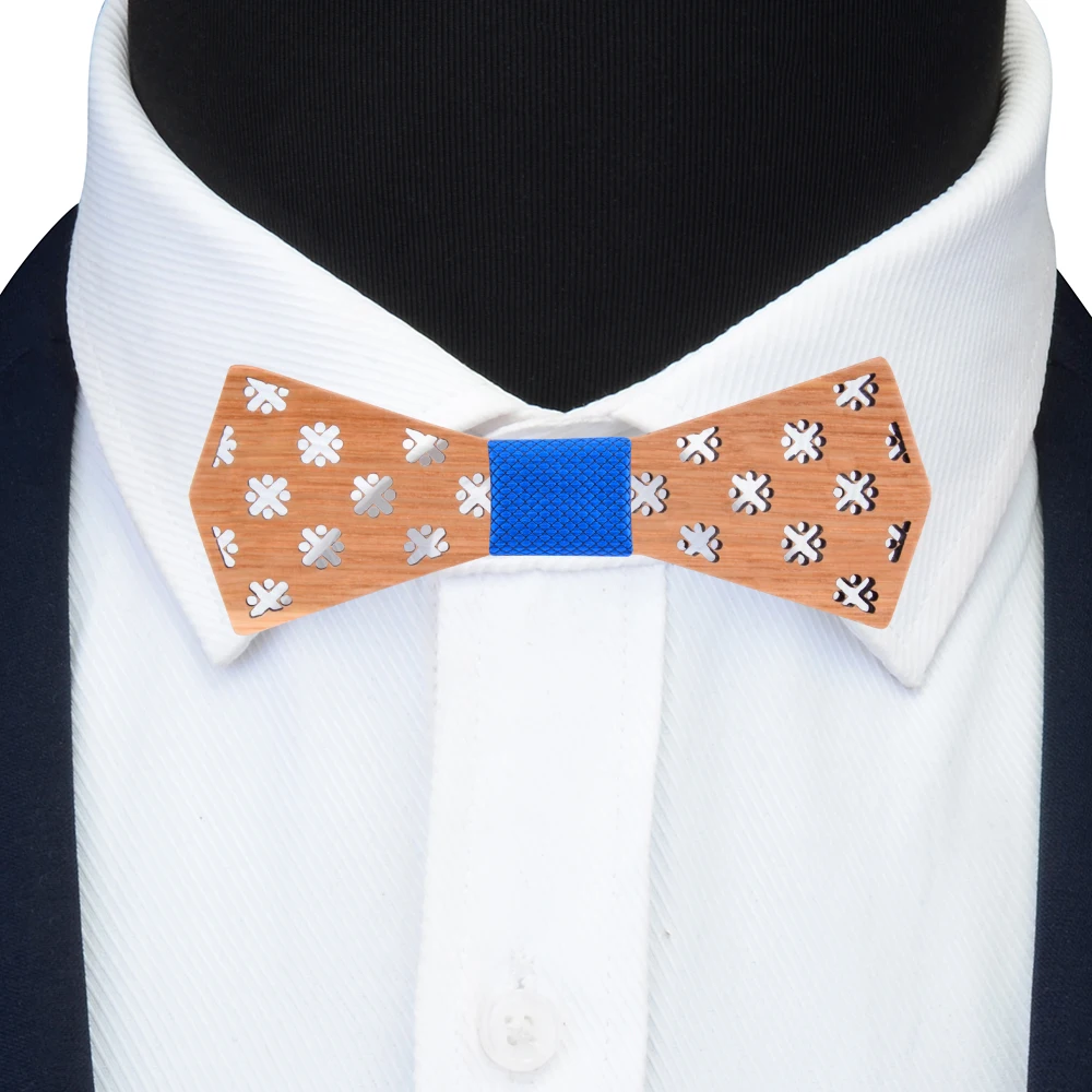 2020 новый модный 100% деревянный галстук-бабочка белый черный клетчатый цветочный