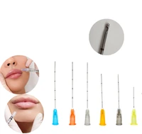 injectable blunt tip needle micro cannula disposable 18g 27g dermal cannula for fillings with ce