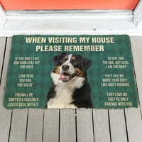 3d please remember bernese mountain dogs house rules custom doormat non slip door floor mats decor porch doormat