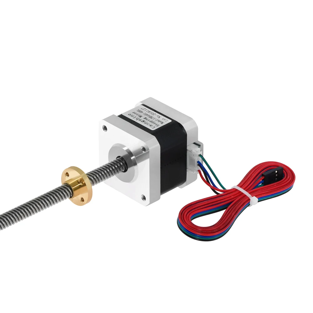 usongshine nema17 stepper motor 17hs4401 with t8 screw lead 8mm 300mm400mm 42 motor 42bygh motor with screw 3d printer parts free global shipping