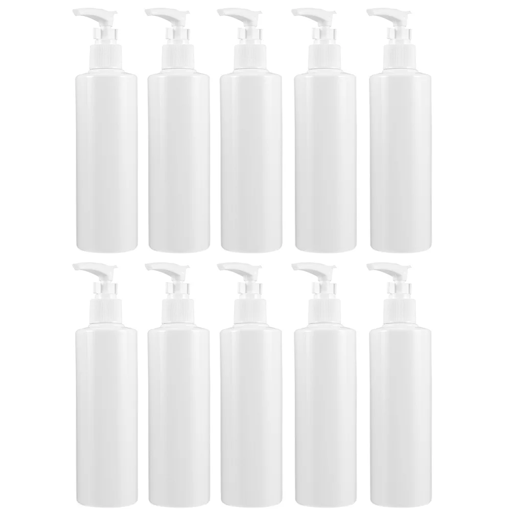 

10pcs Empty Pump Bottle Shampoo Bottles Clear Travel Lotion Container