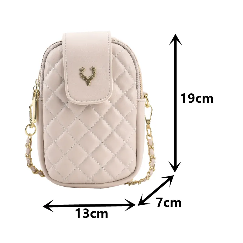 

Rhombus Lattice Bucket Handbags for Women Luxury Pu Leather Shoulder Bag Chain Crossbody Bag Ladies Quilted Plaid Messenger Bags
