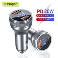 essager mini 36w usb car charger quick charge 3 0 charger for iphone samsung xiaomi usb type c fast charging car phone charger