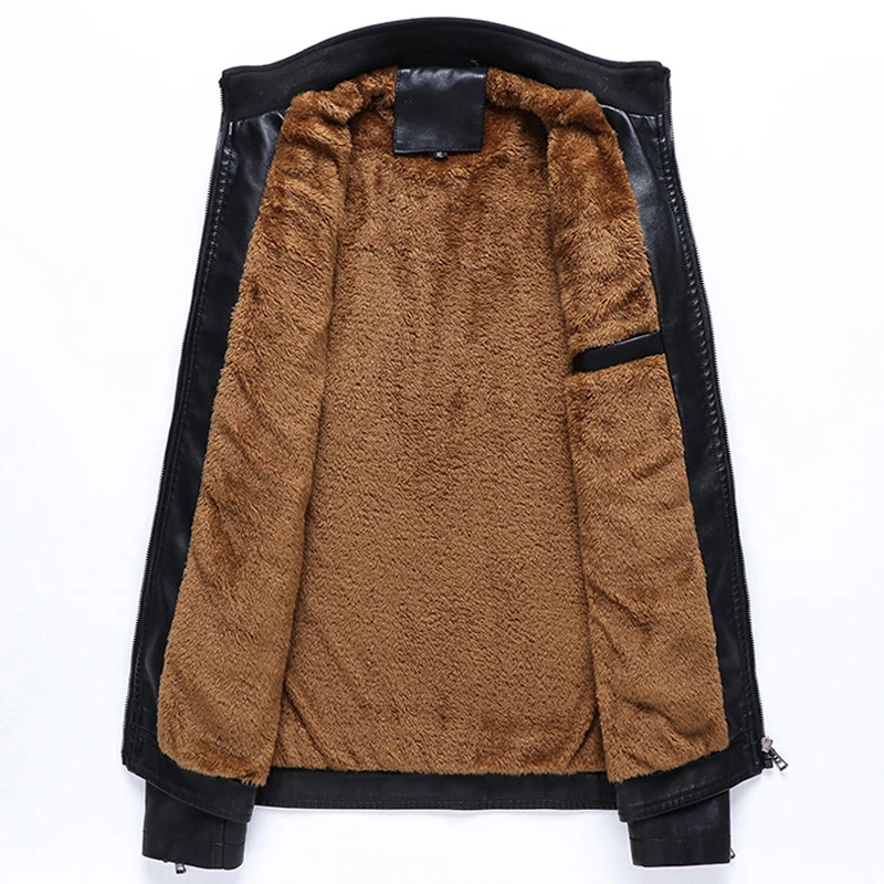 

Jackets Men Bomber Jacket Slim Fit Casual Outwear Jackets Winderbreaker Pu Motorcycle Leather Jackets Male Fur Coat Size 5xl