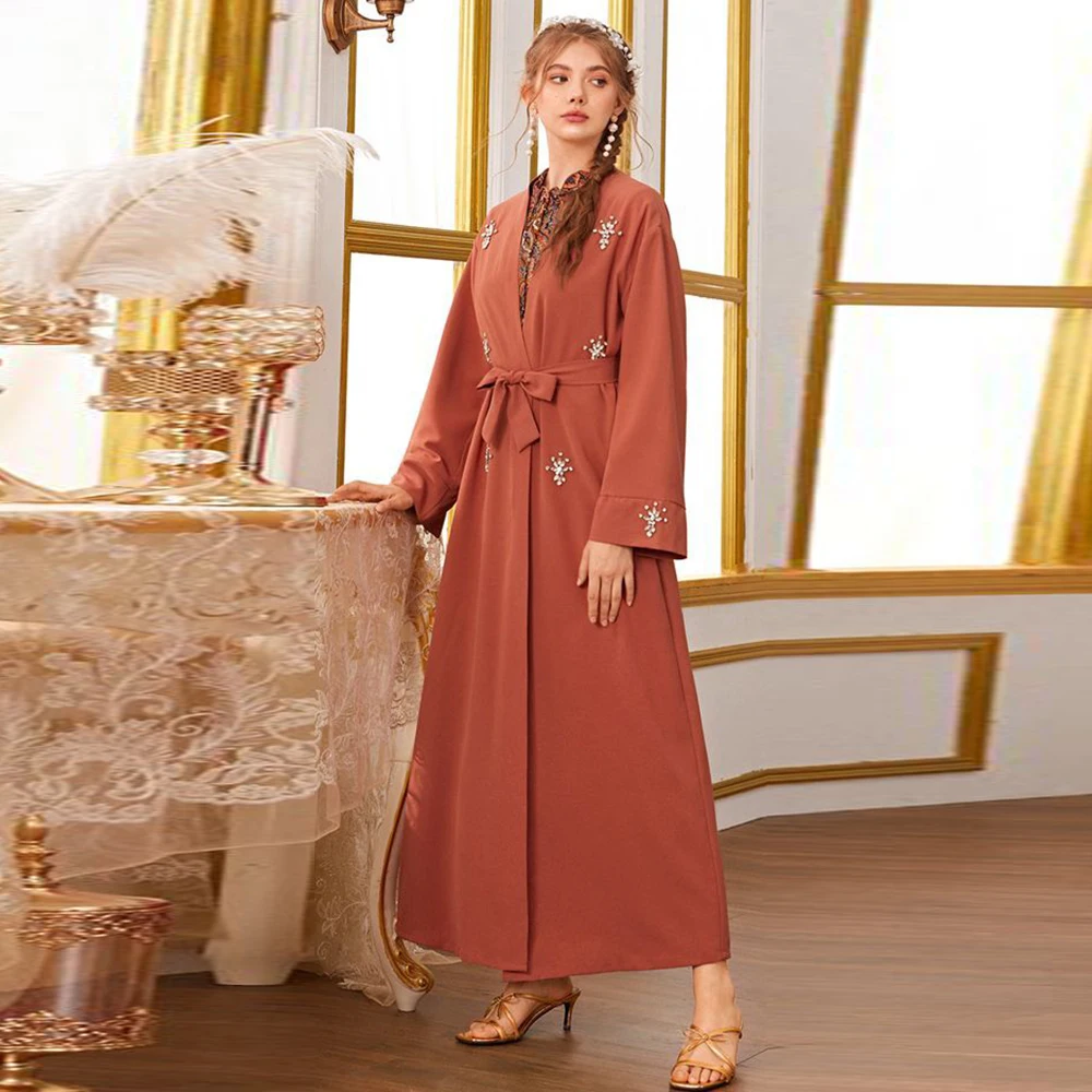 Кафтан Турция ислам одежда Абая Рамадан ИД Дубай кимоно кардиган мусульманский