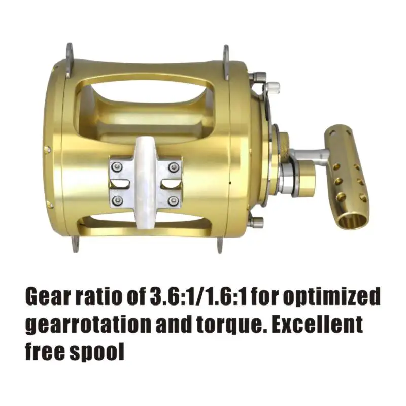 

Two Speed Boat Fishing Reel GT/MT80W Jigging Wheel Aluminum CNC Machined Sea Boat Big Game Reel Trolling Reels