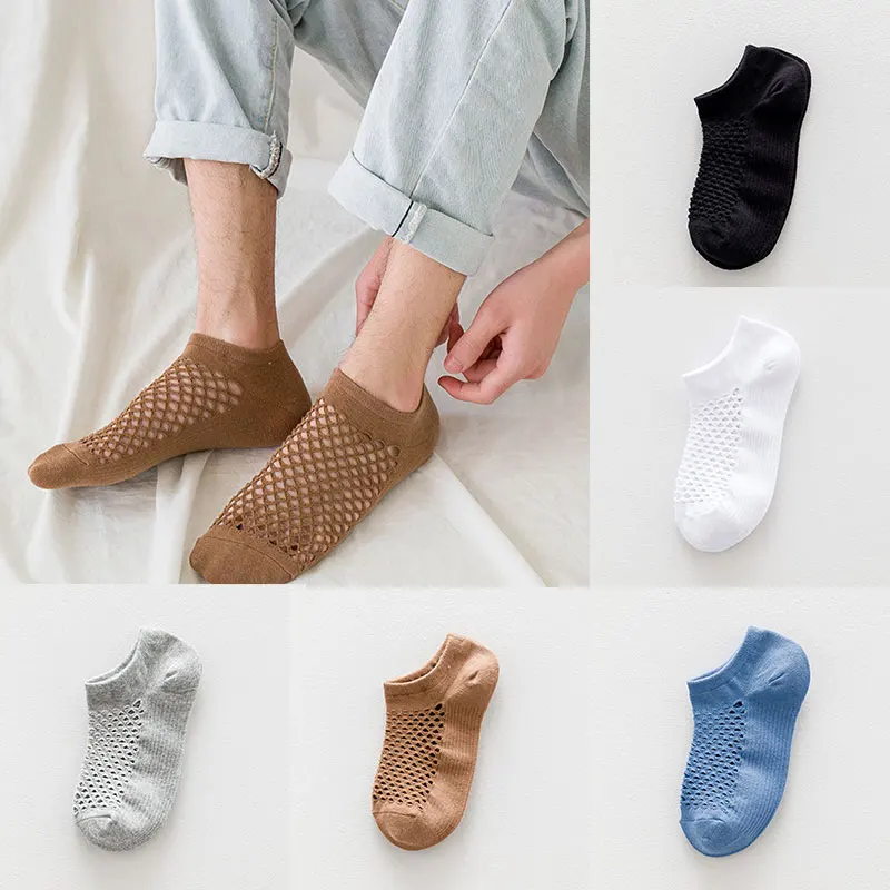 

Breathable Short Socks Summer Boat Socks Casual Ankle Girl Casual Soft Sweet Thin Shallow Mesh Fishnet Cotton Solid Socks