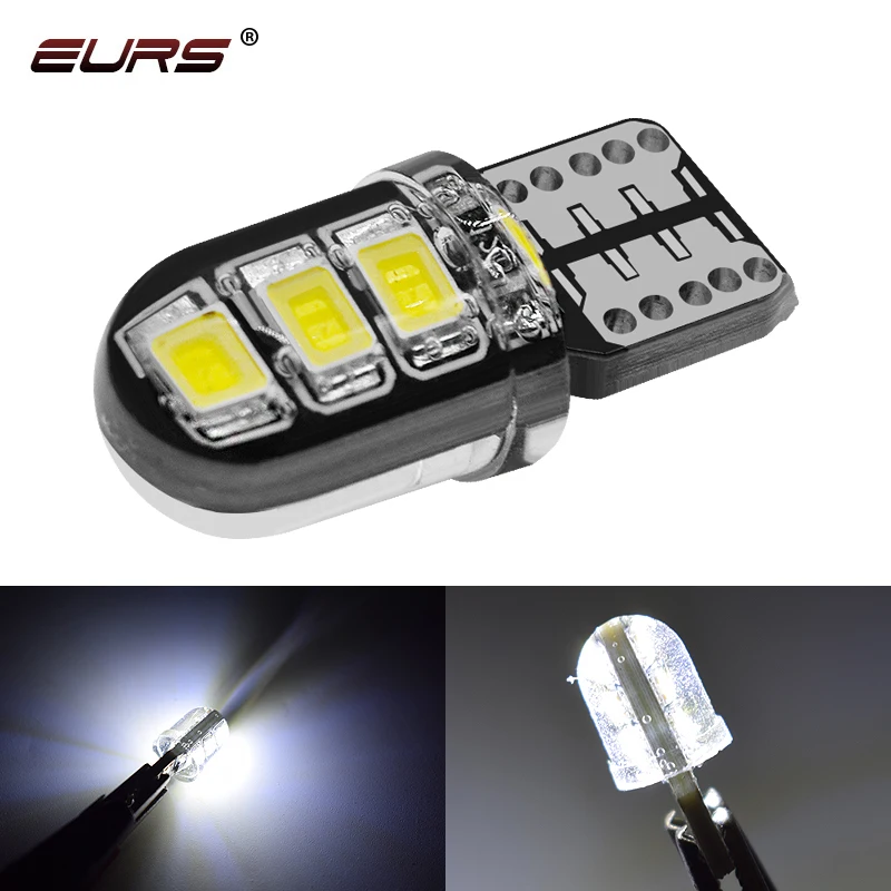 EURS 50 шт в наборе T10 светодиодный 2835 6SMD Canbus автомобильный габаритный фонарь 60LM