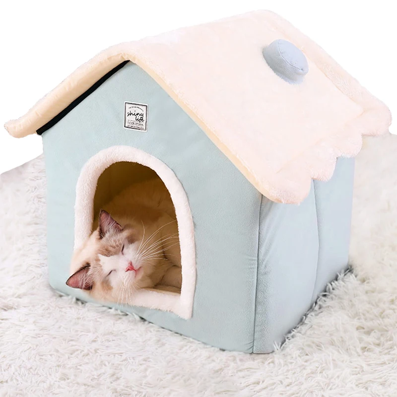 

Универсальный наполнитель для кошек, всесезонный домик для глубокого сна, подходит для маленьких собак, съемный моющийся наполнитель для к...