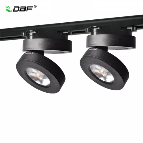 [DBF] ультра-тонкий 2 провода 3 Вт 7 Вт 5 Вт рельсовый трек прибор початка рельсовый Точечный светильник светодиодный светильник AC220V черный/белый направляющий рельсовый светильник