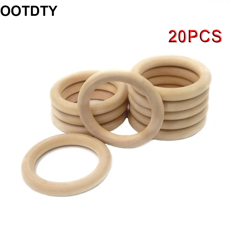 20 шт. Натуральный Деревянный Детский Прорезыватель для зубов кольцо DIY