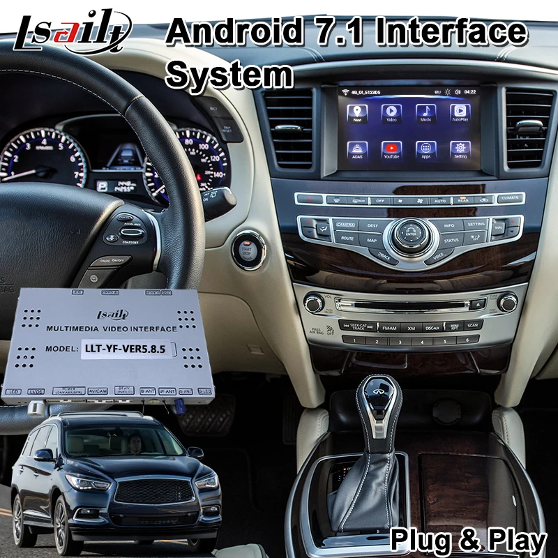 Android 7,1 автомобильный gps-навигатор для Infiniti QX60- года, мультимедийный видео интерфейс для обновления оригинального экрана автомобиля