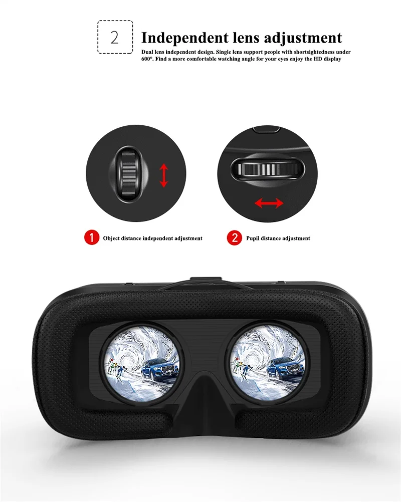 3D очки виртуальной реальности умные для видеоигр обновленные Съемные с крышкой