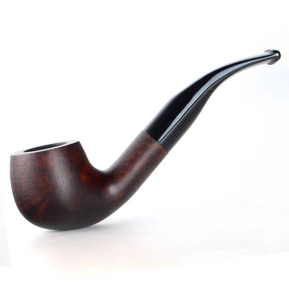 Трубы Briar для курения табака гладкая отделка 9 мм фильтр изогнутая форма трубы #
