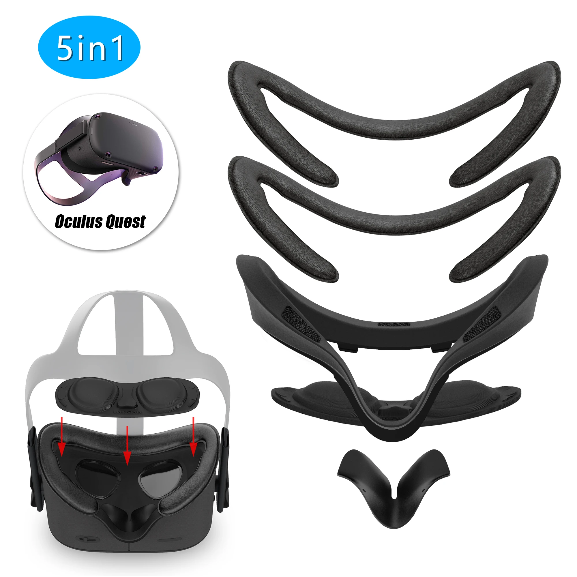 Набор лицевых чехлов для Oculus Quest кронштейн лицевого интерфейса с защитой от
