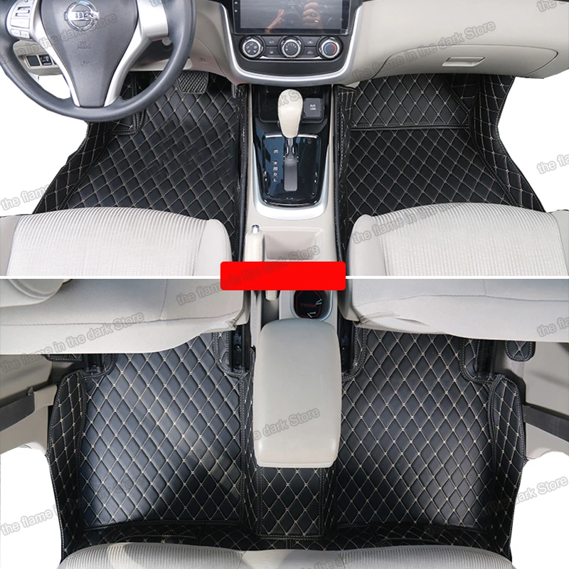 

Leather Car Floor Mats for Nissan pulsar 2014 2015 2016 2017 2018 2019 2020 2021 C13 tiida carpet interior accessories cover