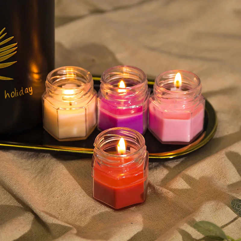 Ароматическая свеча Aromeasy 60 г из медового стекла растительный и минеральный воск