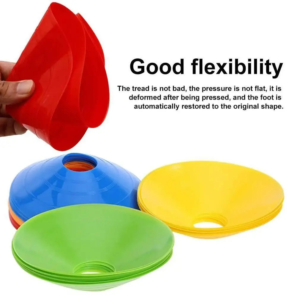 

10Pcs 19cm Football Training Sports Saucer Cones Marker Sports Discs Accessories Entertainment Soccer