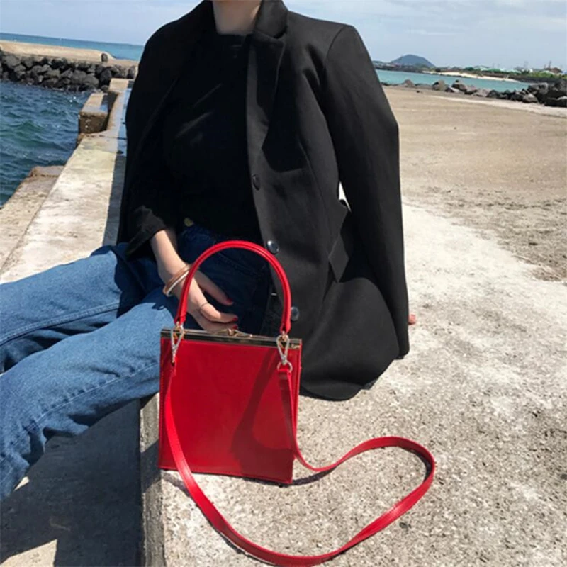 Женская вечерняя сумка Colorfulyou однотонная из искусственной кожи с металлическим