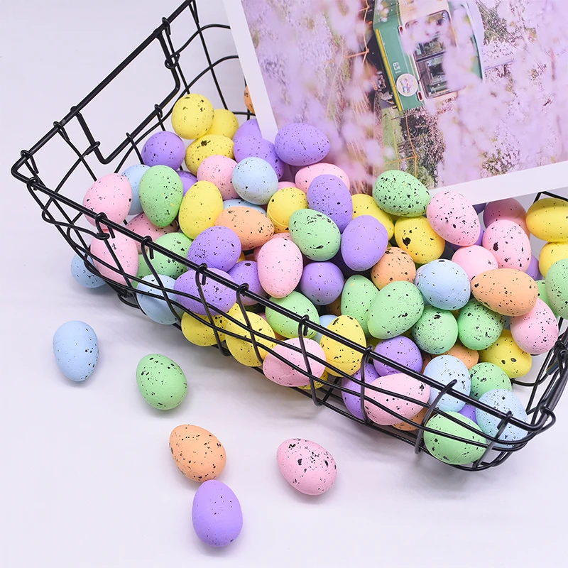 

Multiple Styles Color Easter Eggs Ornament DIY Art Craft Easter Decorations For Home Festival Wedding Party Supplies Kid Favor
