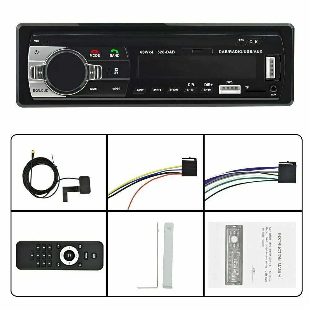 Автомобильный MP3 плеер DAB + FM автомобильное радио стерео аудио Bluetooth совместимый mp3
