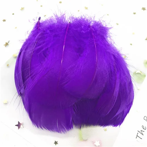 Dark purple 100 шт 8-12 см Средний плавающий гусиное перо натуральный Красочный перо для свадебной вечеринки одежда украшения для самодельного изготовления перьев - Цвет: Dark purple