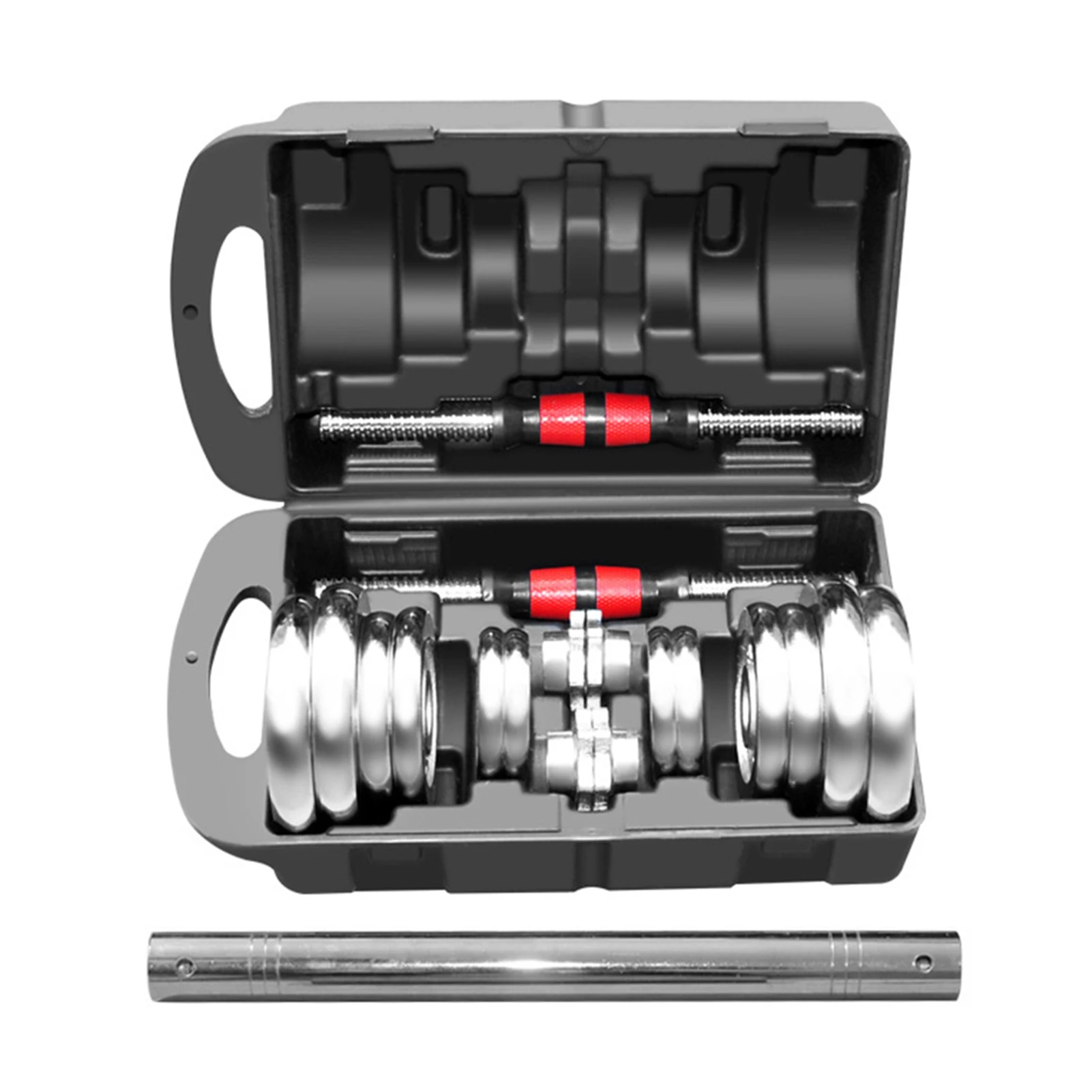 Гантели тренажерные 2 в 1 комплект разборных гантелей с соединительной трубкой