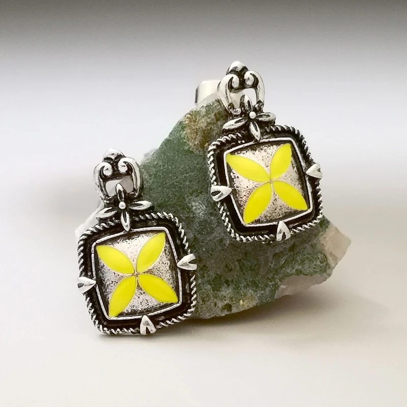 Шикарные ретро серьги в виде тайского серебряного клевера элегантные золотого