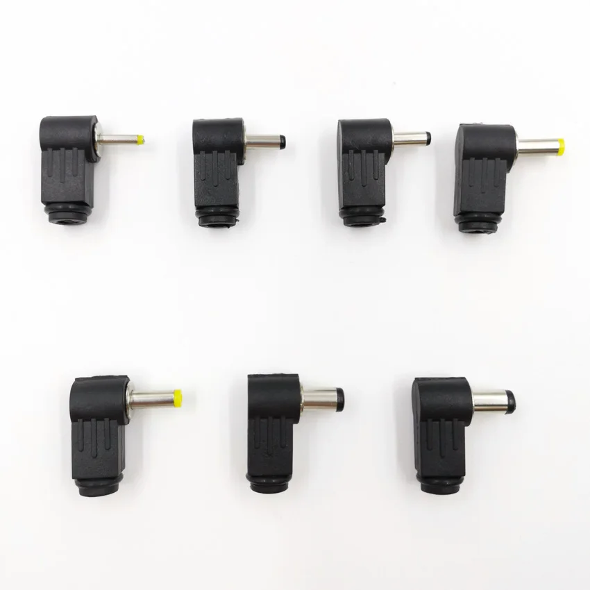 Wire bonding DC power Male Plug Bus Connector 2.5*0.7/3.5*1.1/3.5*1.35/4.0*1.7/4.8*1.7/5.5*2.1/5.5*2.5 Right Angle L TYPE Jack |