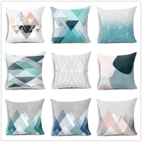 nordic green geometric throw pillow case triangle grid chevron polygon cushion covers for home sofa chair decorative pillowcases