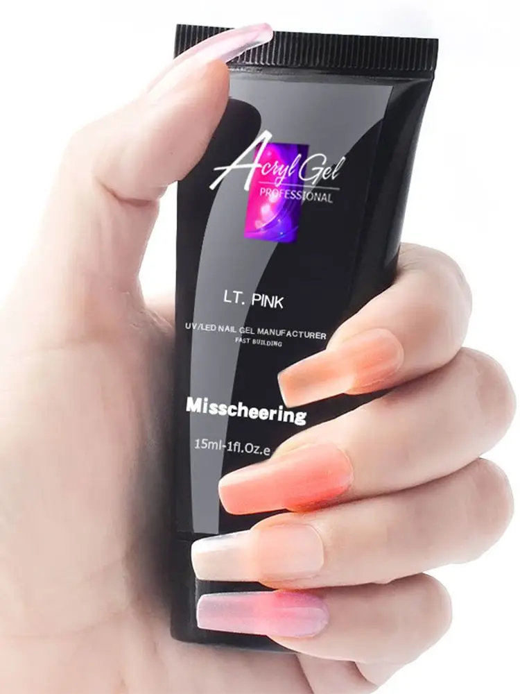 30ml Nail Builder 9 Color Poly Nail Gel Nail Acrylic Gel Crystal UV LED Builder Tips Enhancement Slip Solution Quick Extension G