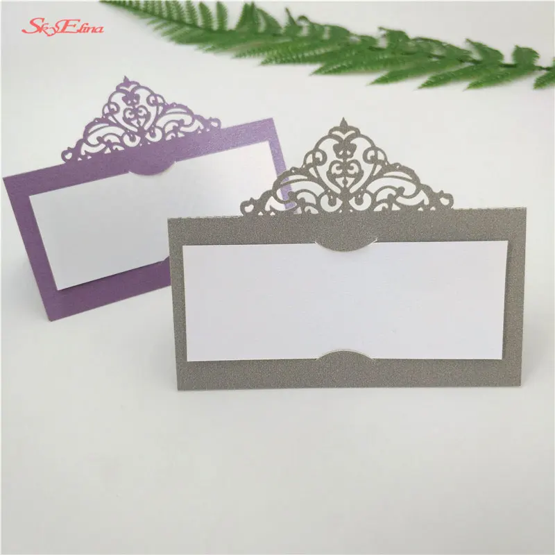 50 шт. элегантные перламутровые кружевные визитные карточки украшение для