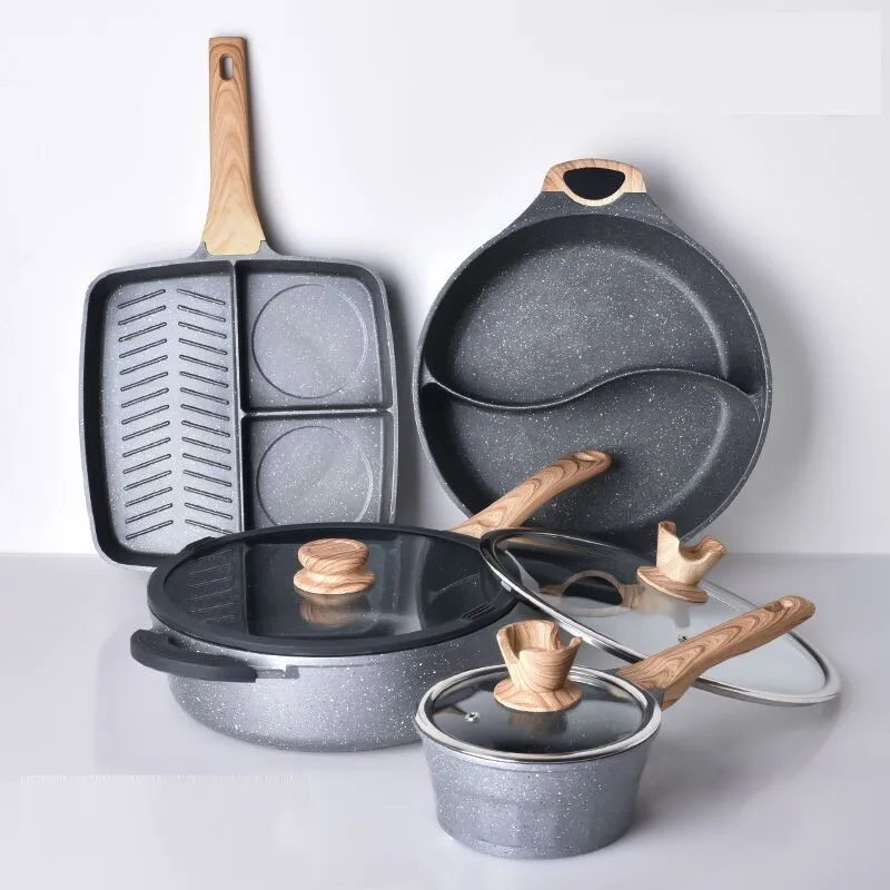 Кухонные горшки из лечебного камня антипригарная сковорода горшок для молока