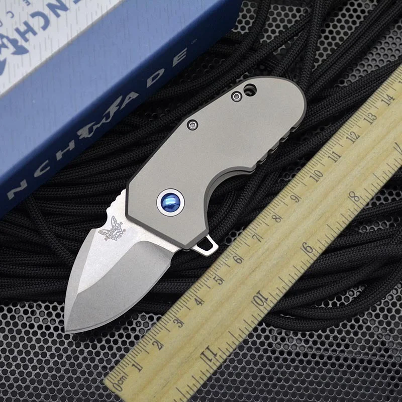 Benchmade 756 Mini Folding Knife Titanium Alloy Handle M390 Blade High Hardness Outdoor Pocket Knives EDC Defenses Tool enlarge