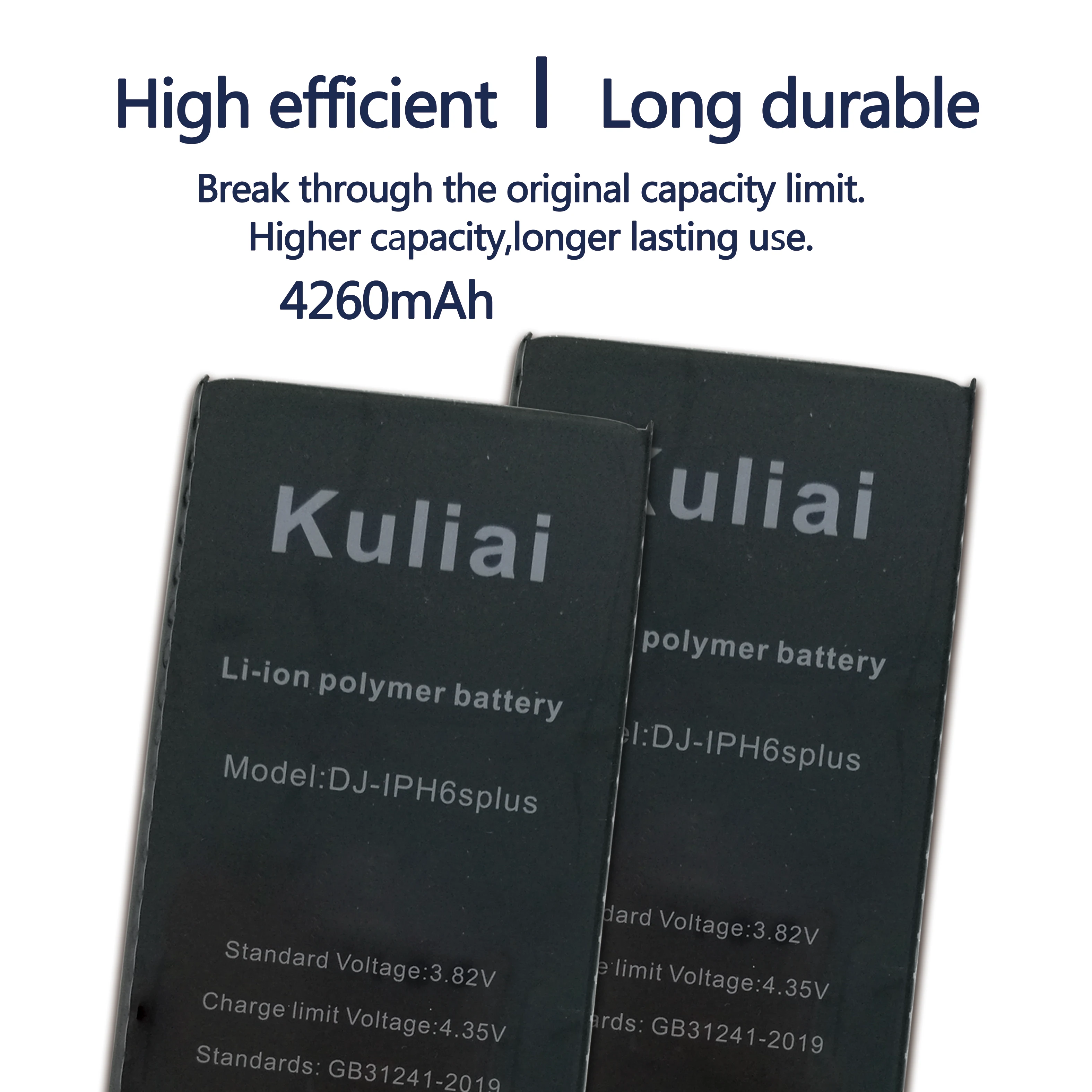 Оригинальная батарея для мобильного телефона Kuliai iPhone 5 6 6s Plus сменная большой емкости внутренняя