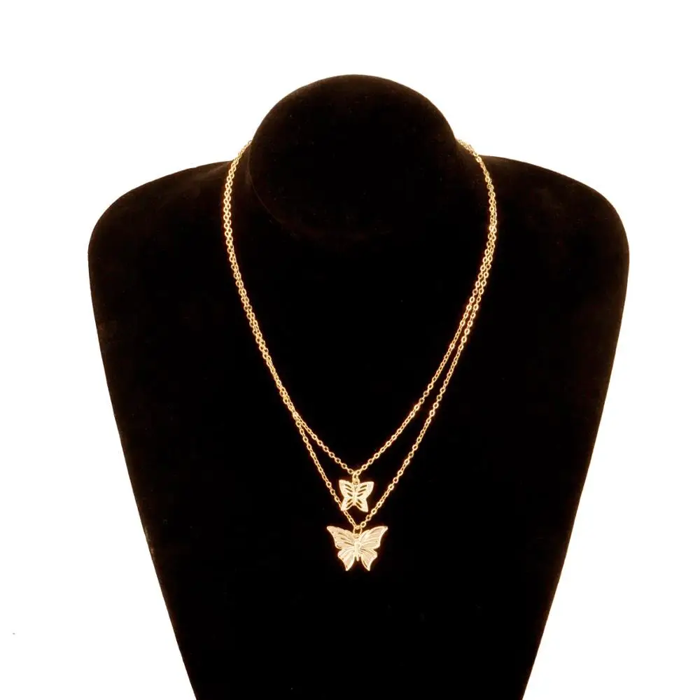 Европейские и американские ювелирные изделия ожерелье с двухслойной трехмерной