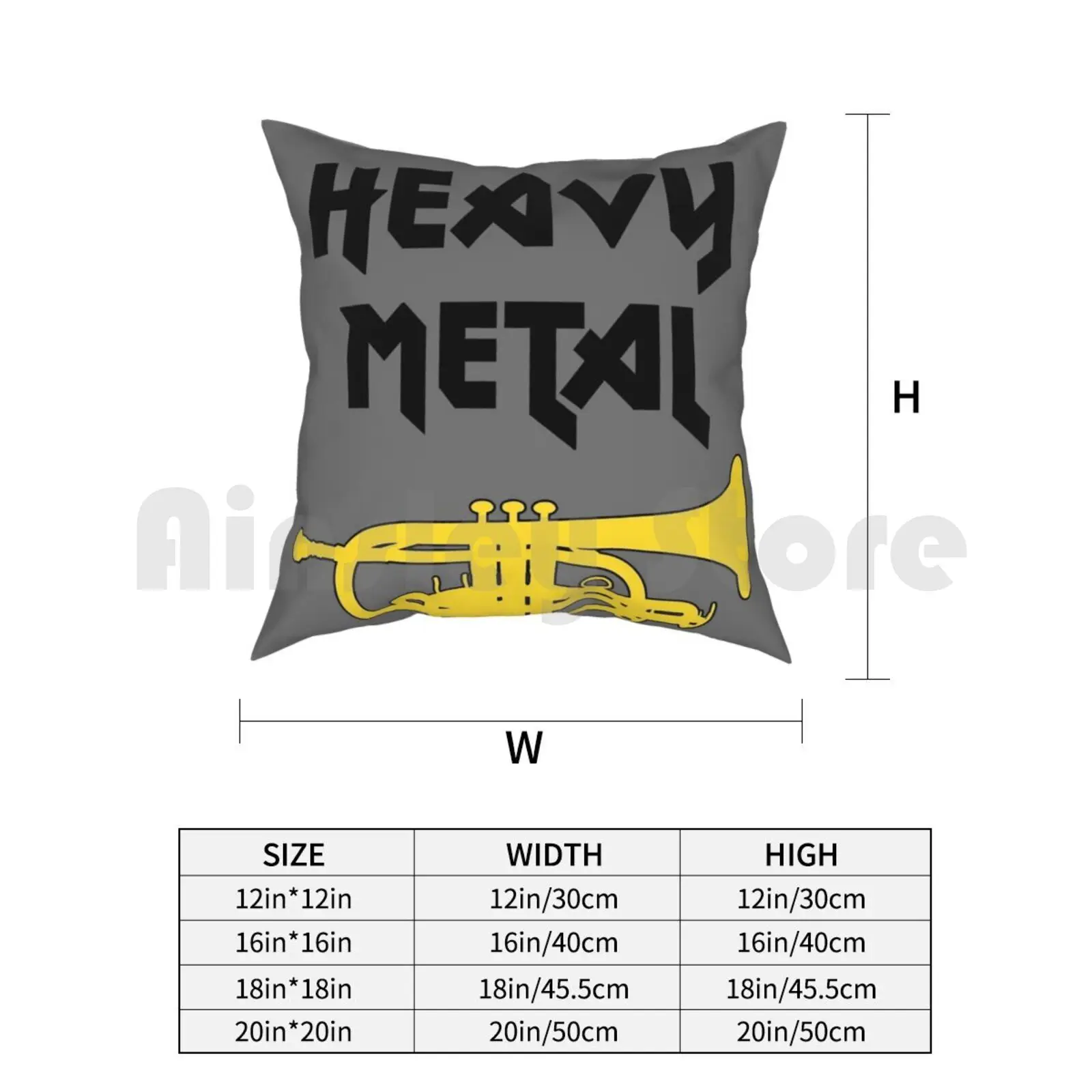 Cornet-тяжелый металл-забавный подарок-труба/Забавный подарок-Подушка-чехол с