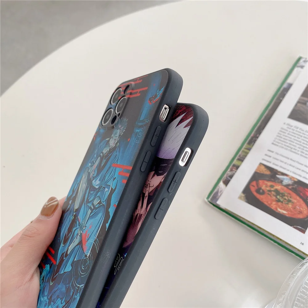 hot anime jujutsu kaisen ryomen sukuna itadori yuji phone case for iphone 12 11 pro x xs max xr 7 8 plus se2 soft cover free global shipping